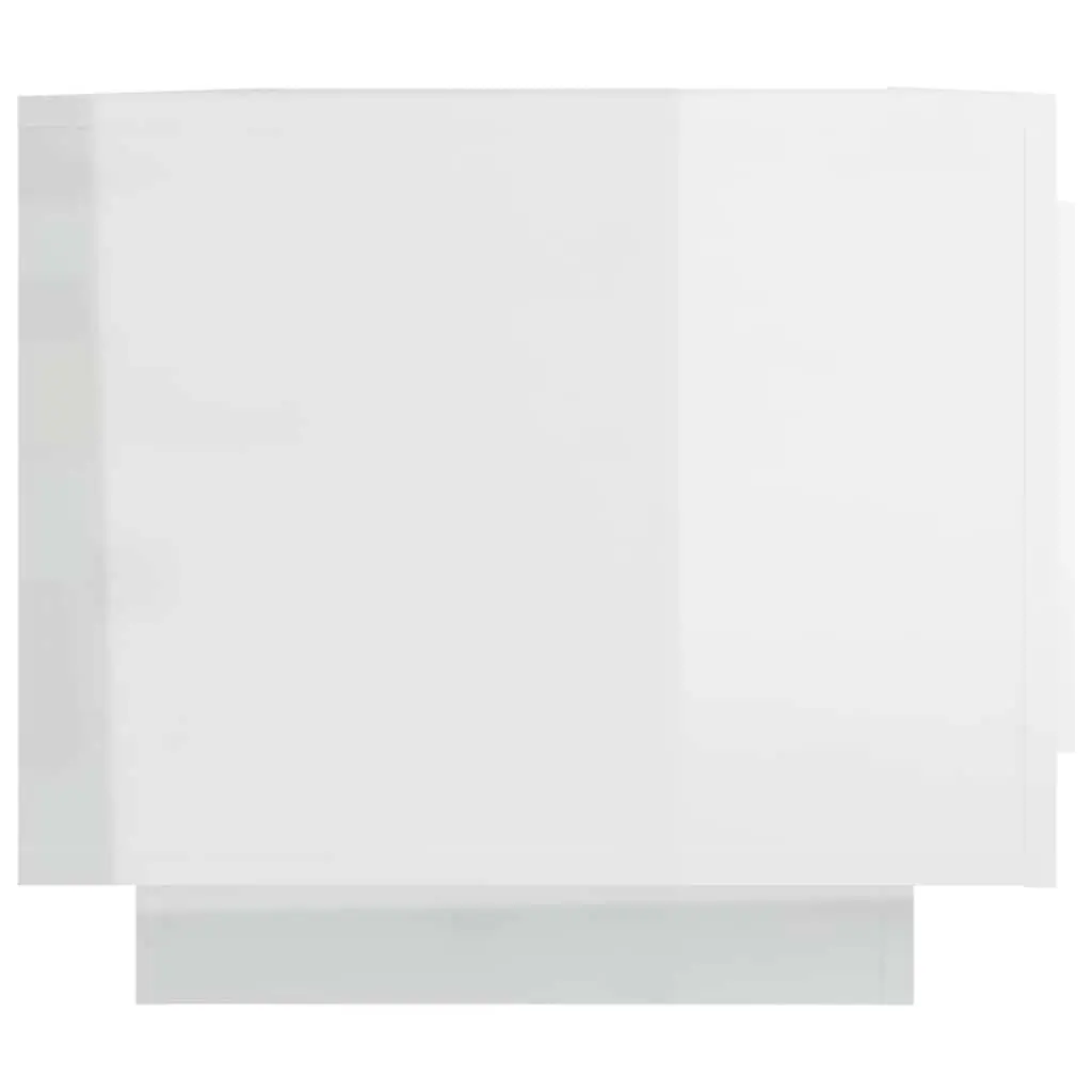 Coffee Table White High Gloss Storage 2 Door Accent Living Room Furniture
