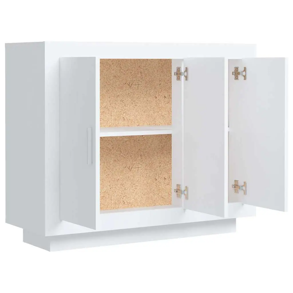 Sideboard White Storage Cabinet with Doors and Shelves 92 x 35 x 75 cm