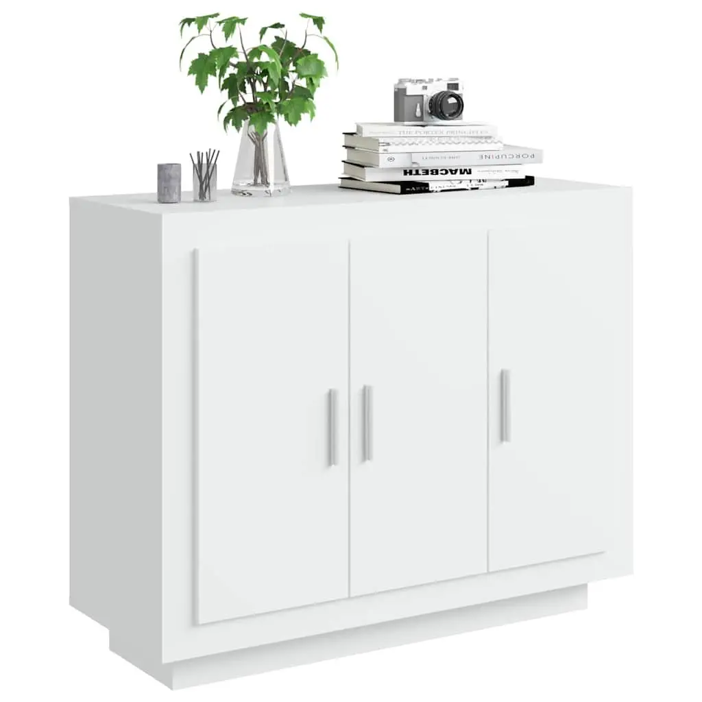 Sideboard White Storage Cabinet with Doors and Shelves 92 x 35 x 75 cm