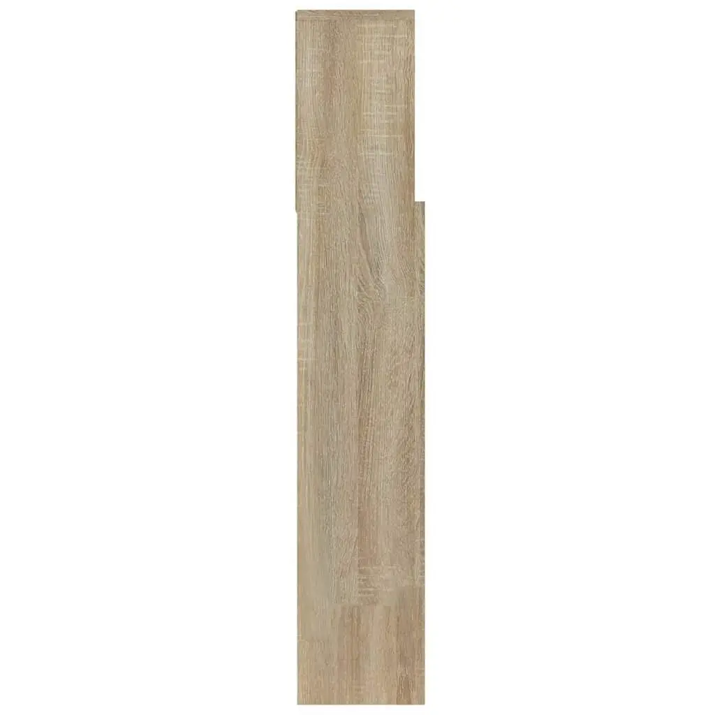 Headboard Cabinet Brown 100cm Engineered Wood Storage Furniture Wall Mount