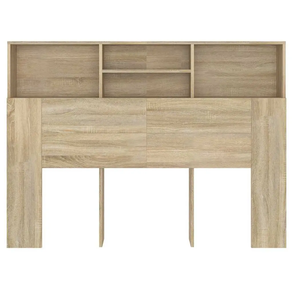 Headboard Cabinet Brown Wall-Mounted Bedroom Storage Organiser