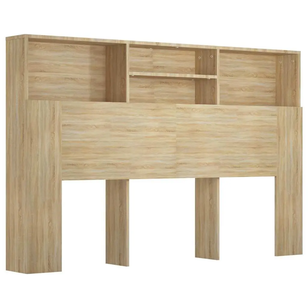 Headboard Cabinet Brown 160cm Bed Storage