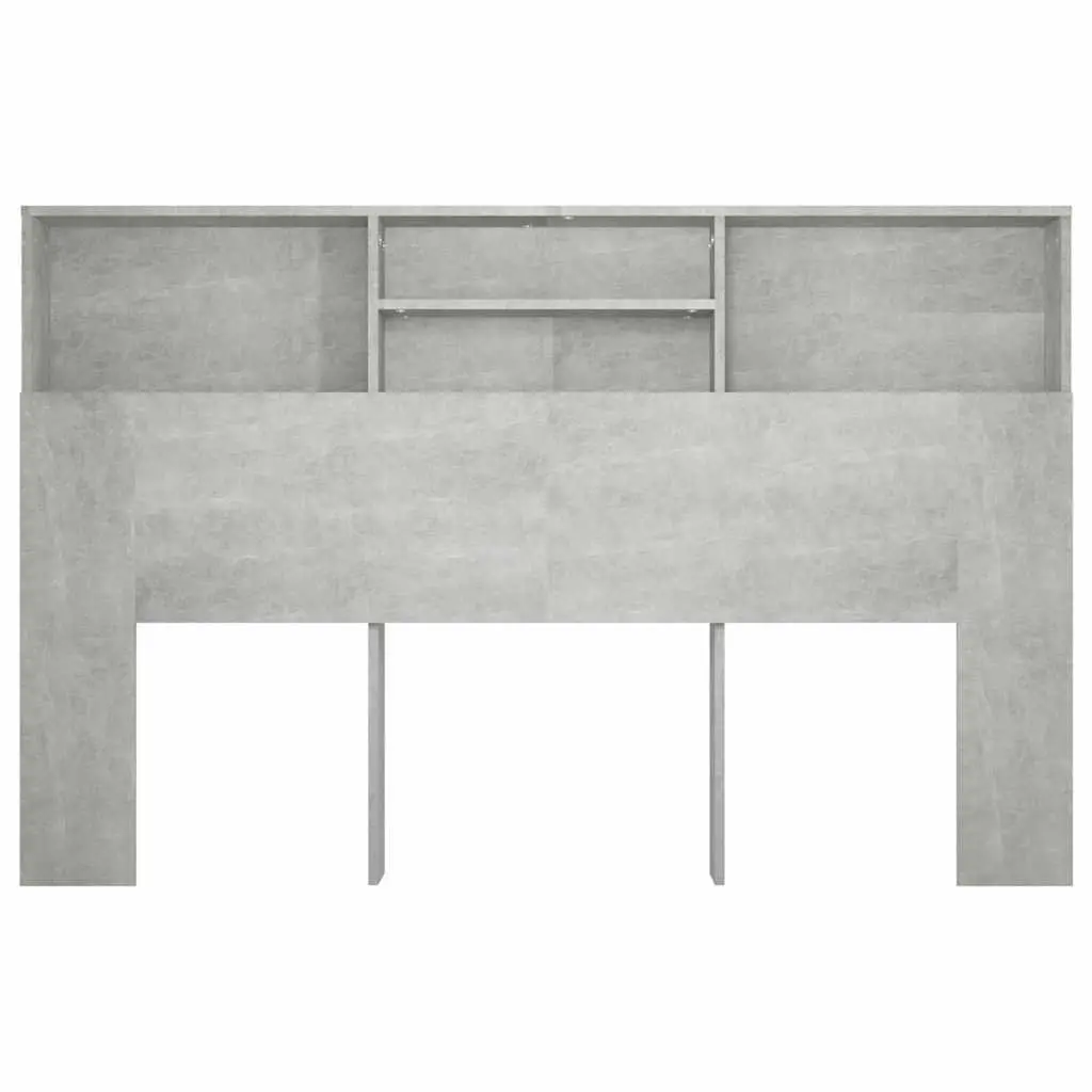 Headboard Cabinet Grey Wall-Mounted Bedroom Storage Bookcase 160 x 19 x 103.5 cm