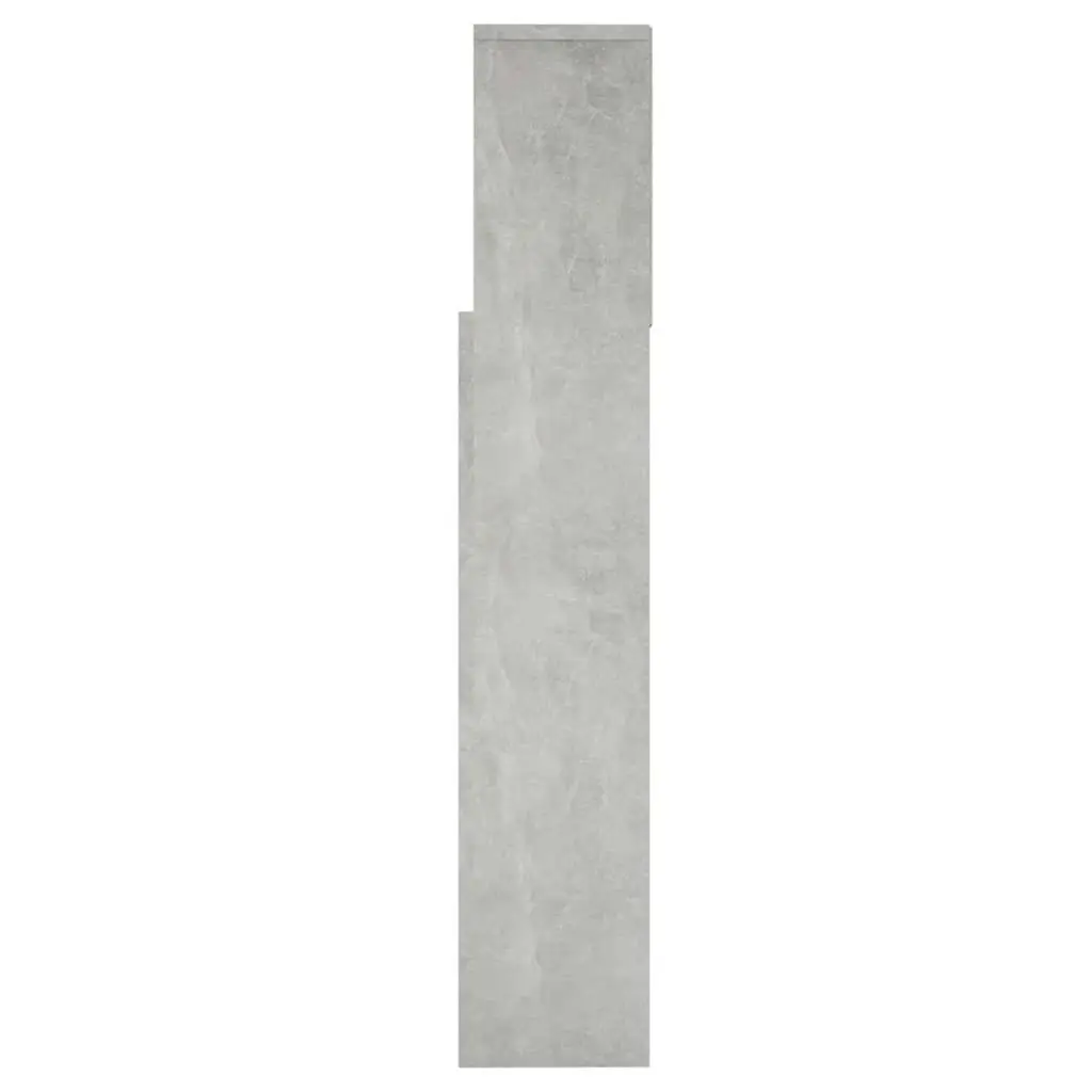 Headboard Cabinet Grey Wall-Mounted Bedroom Storage Bookcase 160 x 19 x 103.5 cm