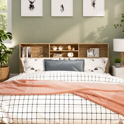 Friendly Brown 180cm Headboard Cabinet for Your Space