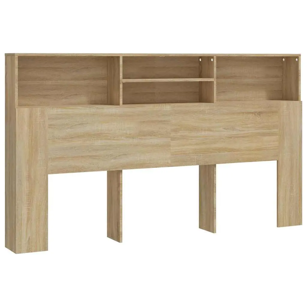 Headboard Cabinet Brown 180cm Bedroom Storage Nightstand Furniture