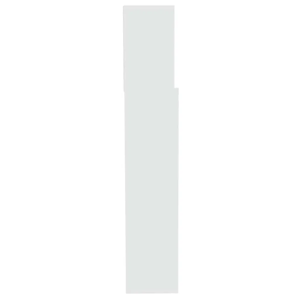 Headboard Cabinet Wall-Mounted White 200 cm Storage Furniture