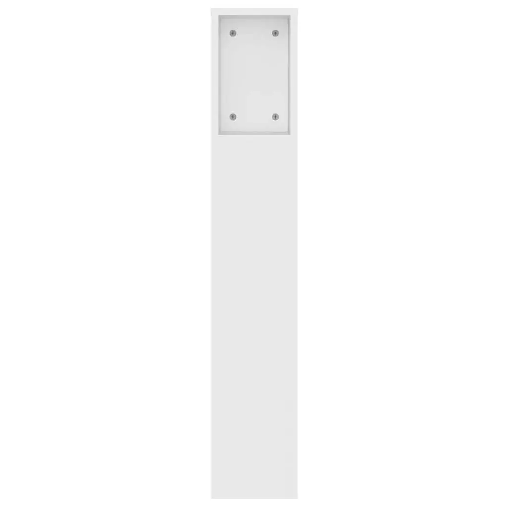 Headboard Cabinet White Wall Mount 140cm Bedroom Storage Bookcase Organiser