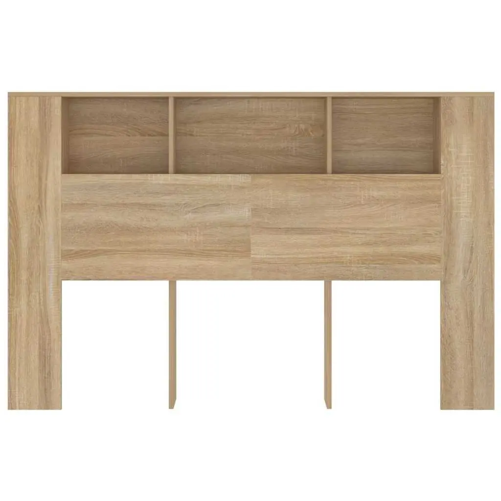 Headboard Cabinet Brown Engineered Wood 160 cm