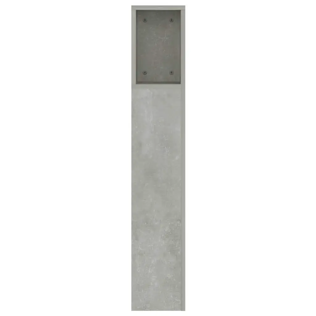 Wall-Mounted Headboard Cabinet Grey Storage Organiser 160cm with Compartments