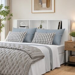 Your 180cm White Headboard Cabinet for Easy Organization