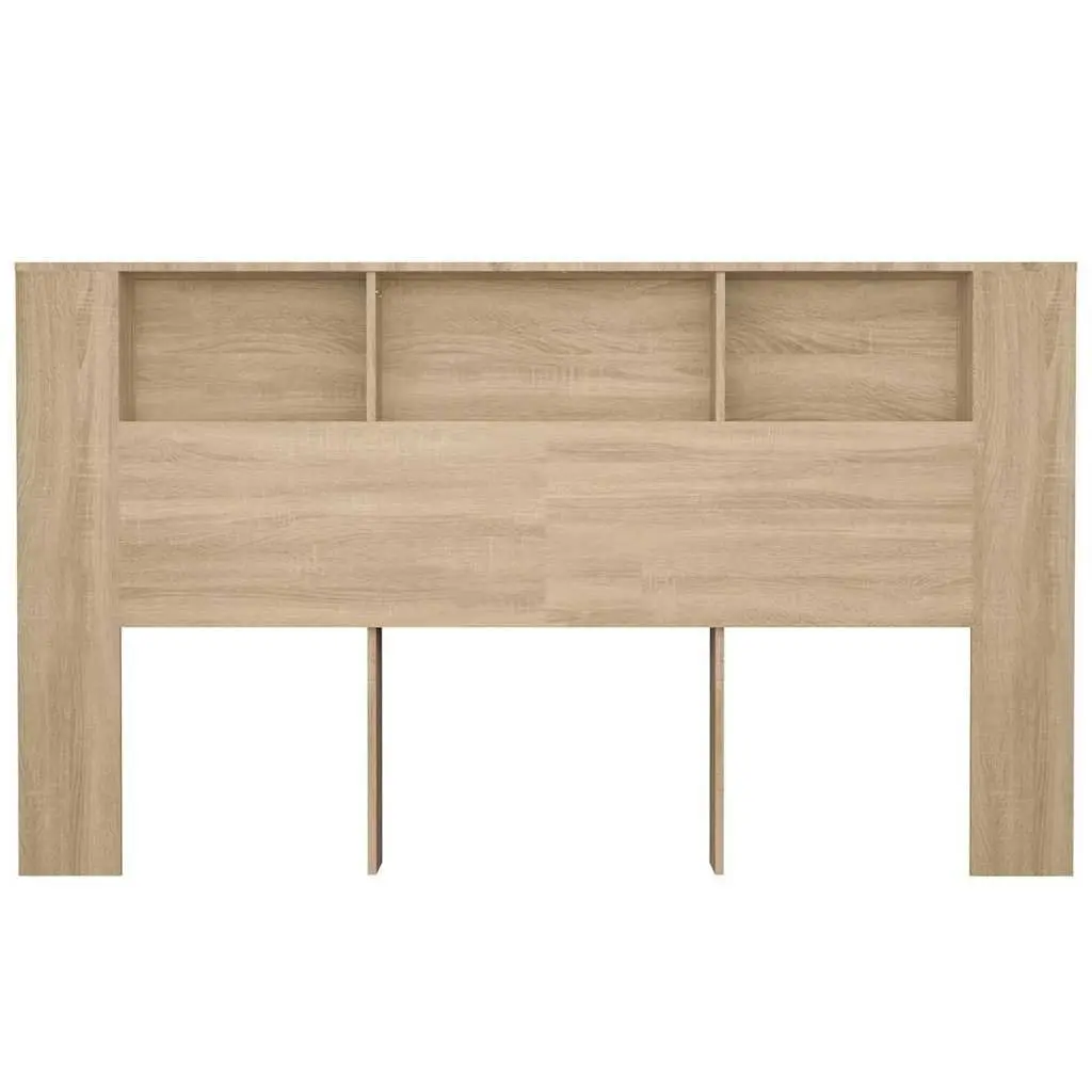 Headboard Cabinet Wall-Mounted Storage Compartment Brown 180 cm