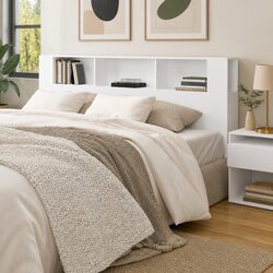 Your Ideal White Headboard Cabinet for a Tidy Space