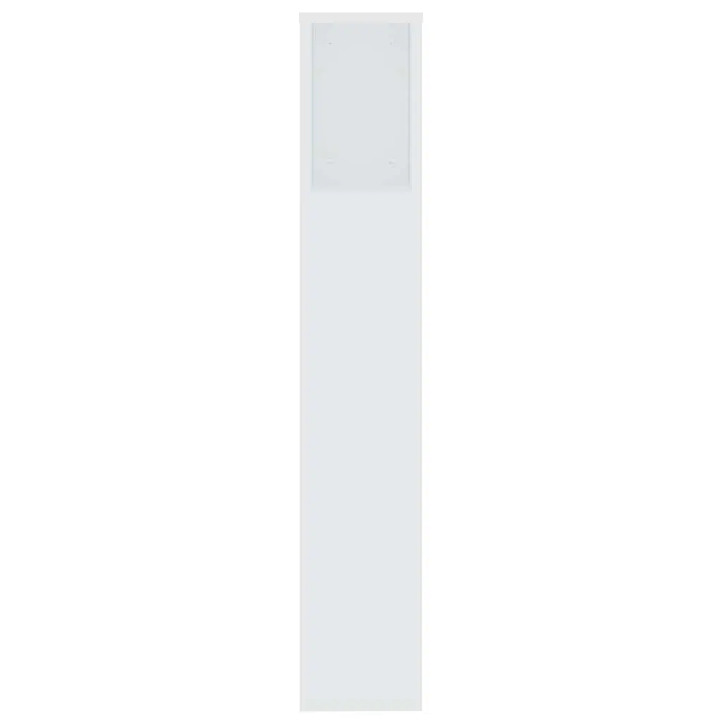 Headboard Cabinet White 200cm Wall Storage Organiser Bedroom Furniture Unit