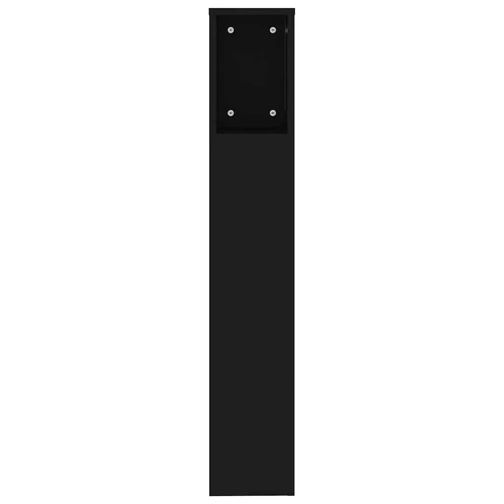 Black 200cm Headboard Cabinet