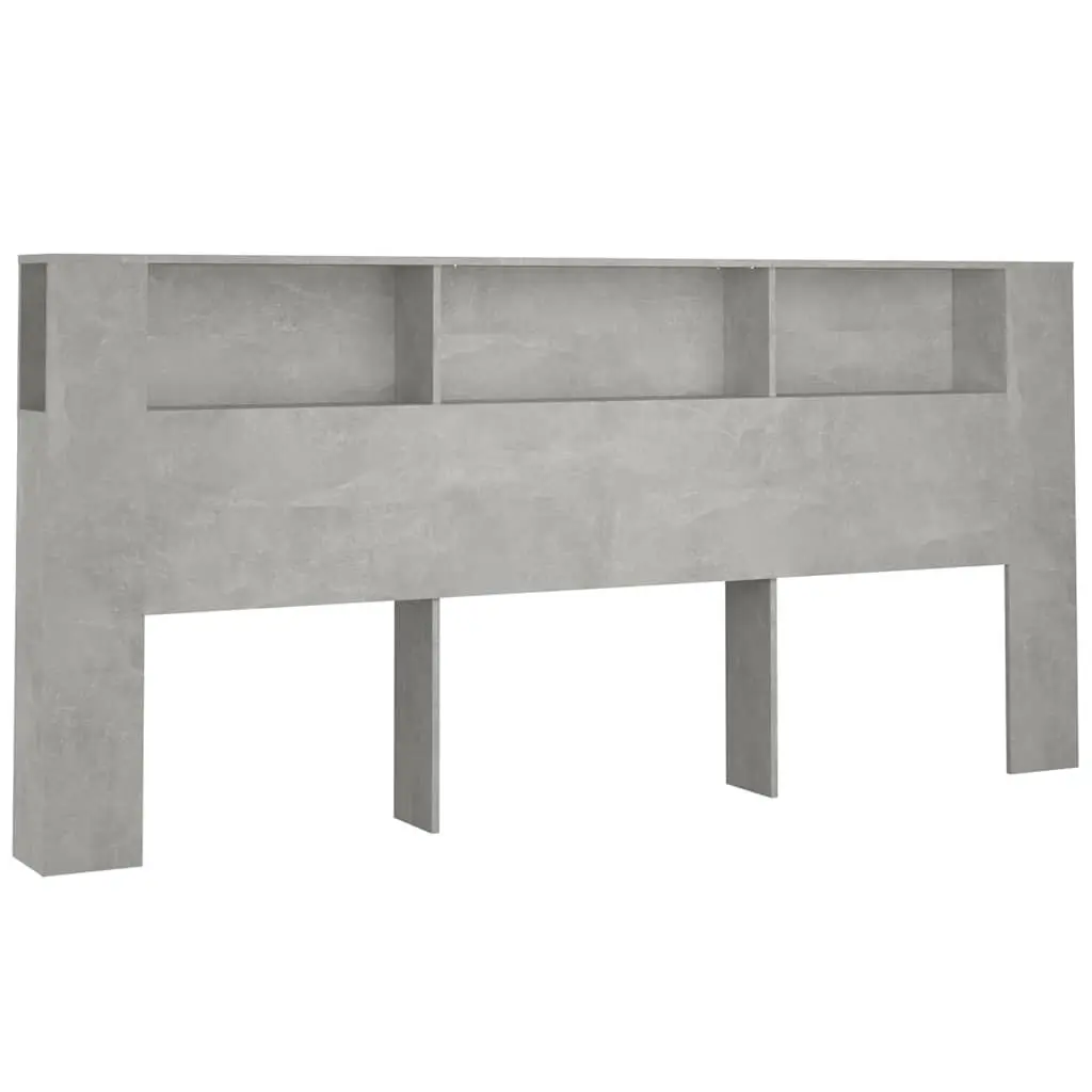 Grey Headboard Cabinet for Organized Storage