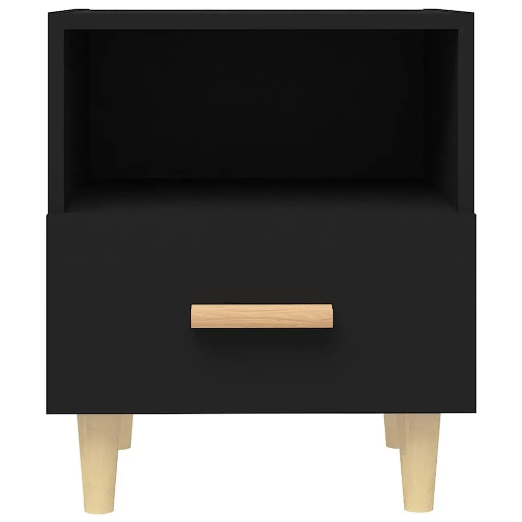 Bedside Cabinets Black Scandinavian Storage 40 x 35 x 47 cm