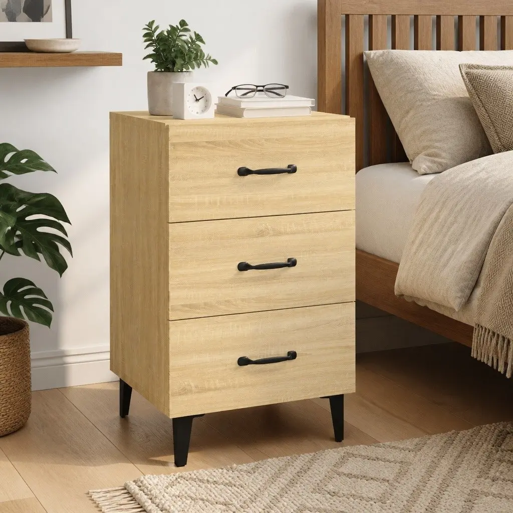 Bedside Cabinet with 3 Drawers