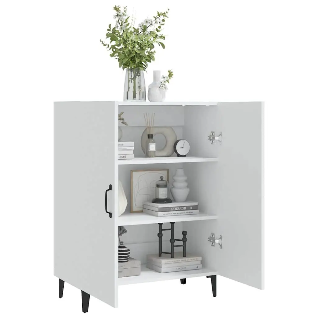 Sideboard White 70x34x90 cm Storage Cabinet with 2 Doors Engineered Wood Buffet