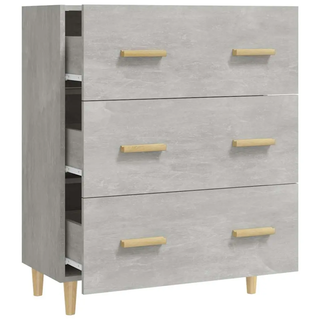 Grey Sideboard with 3 Drawers for Storage Needs