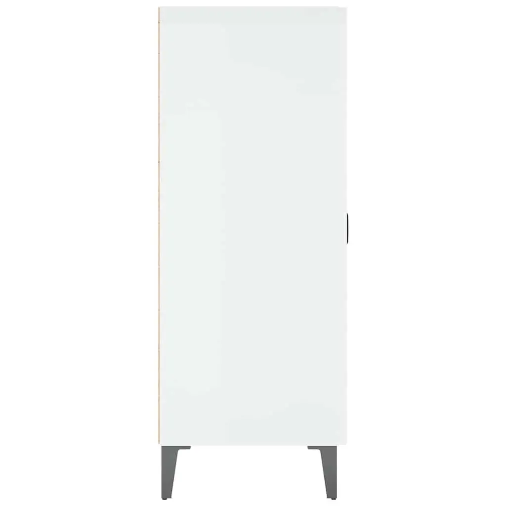 Sideboard High Gloss White Storage Cabinet 1 Door 3 Drawers Buffet Furniture