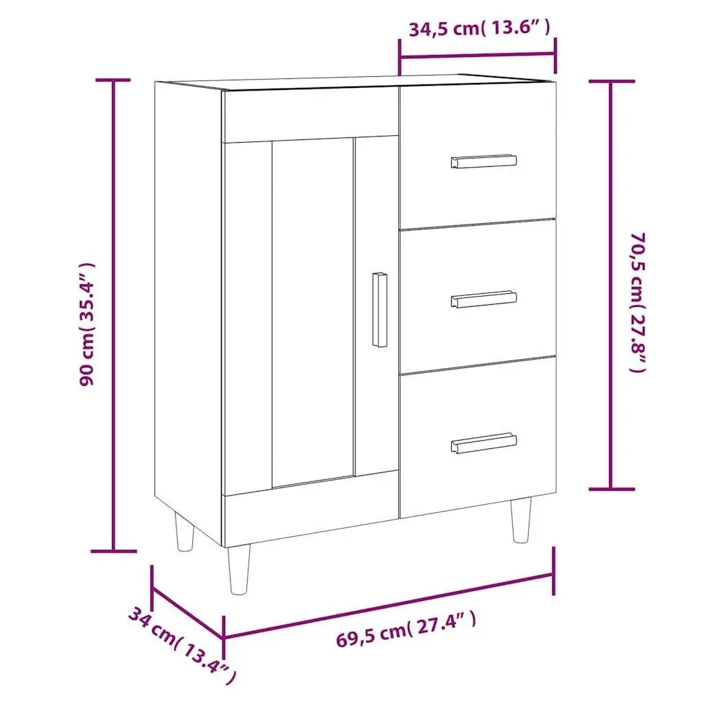 High Gloss Sideboard for Storage and Style