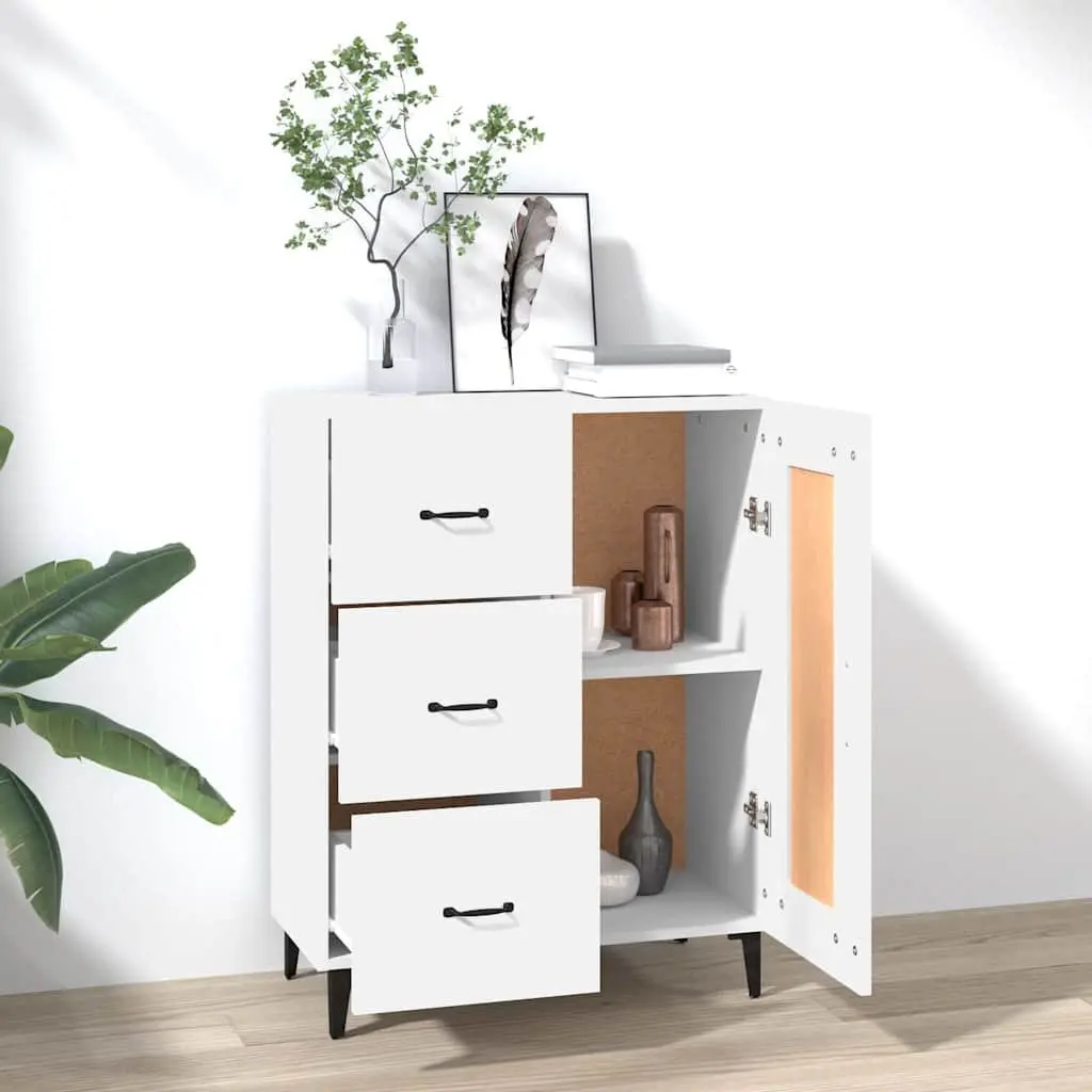 White Sideboard Cabinet Engineered Wood 69.5W x 34D x 90H cm