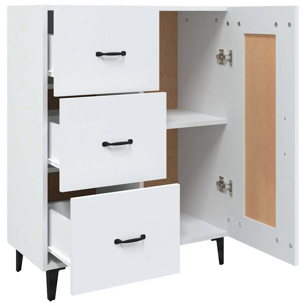 White Sideboard Cabinet Engineered Wood 69.5W x 34D x 90H cm