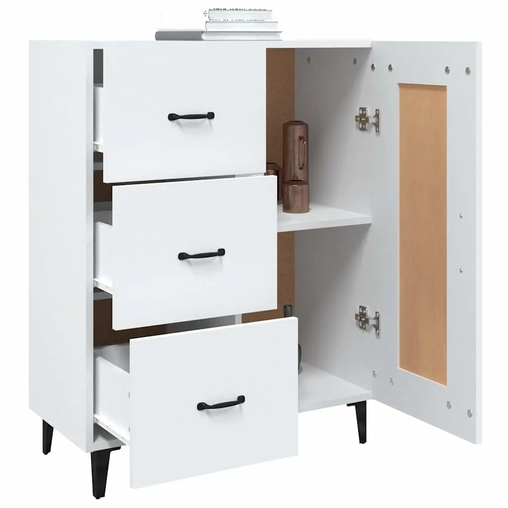 White Sideboard Cabinet Engineered Wood 69.5W x 34D x 90H cm