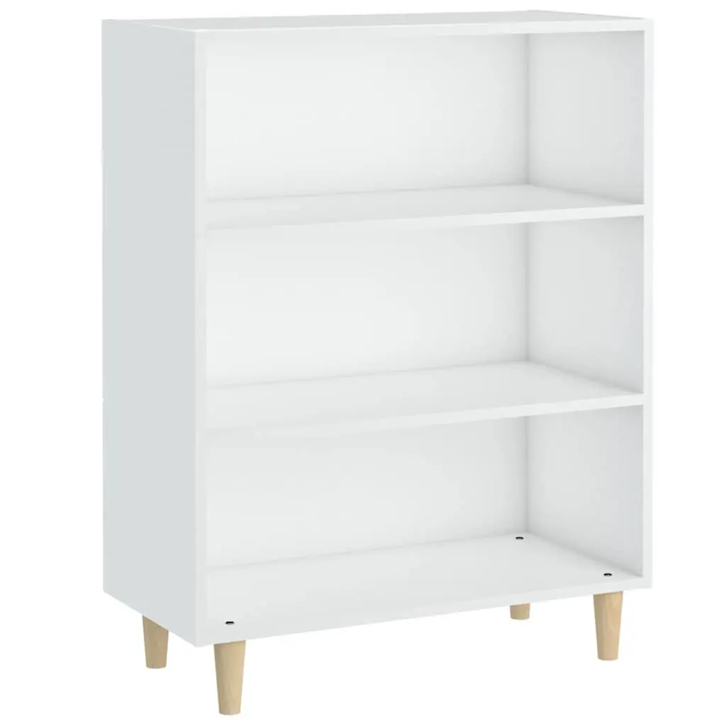 White Sideboard Cabinet Storage Furniture with 3 Shelves for Living Room Hallway