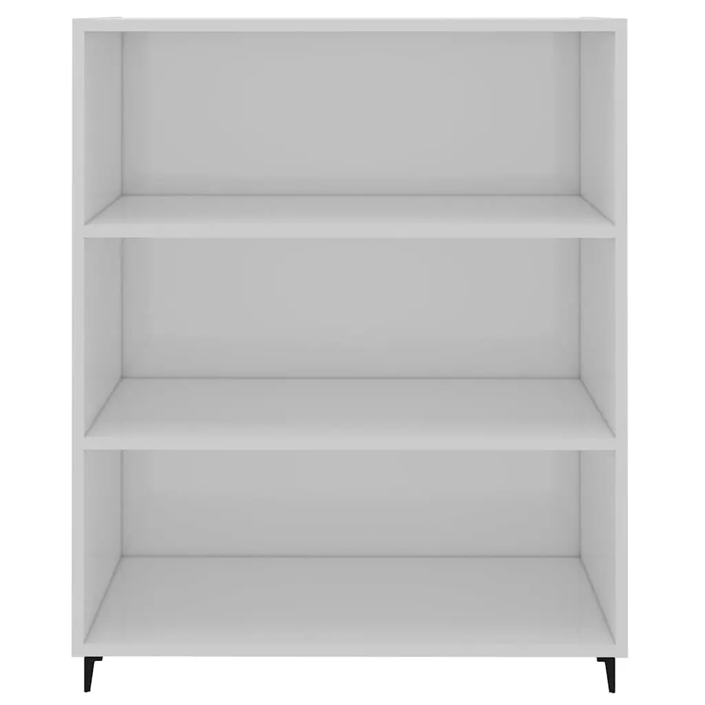 Sideboard High Gloss White Storage Cabinet 69.5x32.5x90cm Engineered Wood