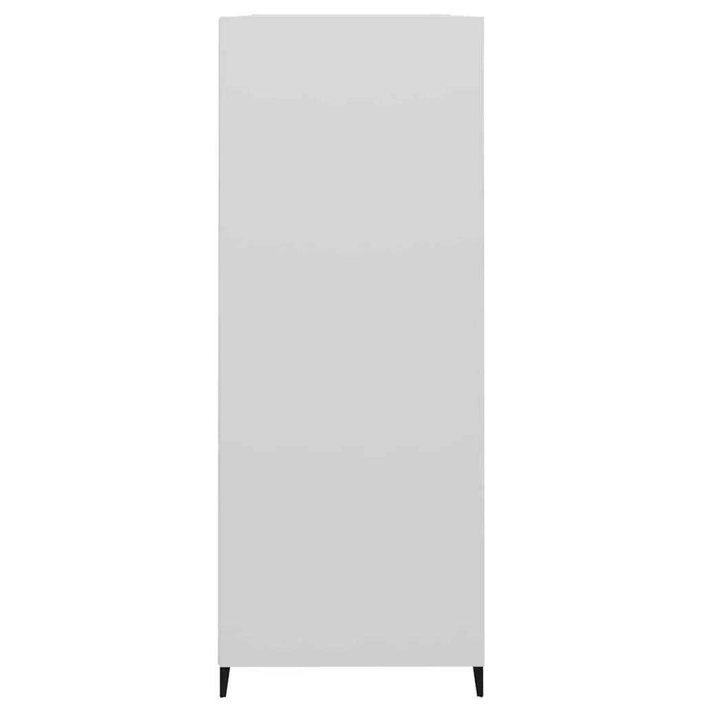 Sideboard High Gloss White Storage Cabinet 69.5x32.5x90cm Engineered Wood
