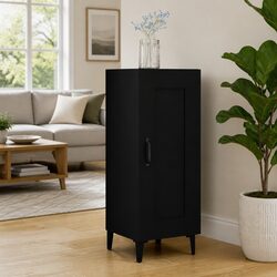 Friendly Black Storage Sideboard with 3 Compartments