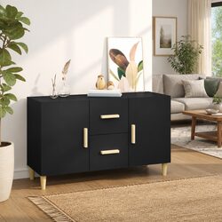 Friendly Black Buffet Cabinet for Your Home 100x36x60 cm