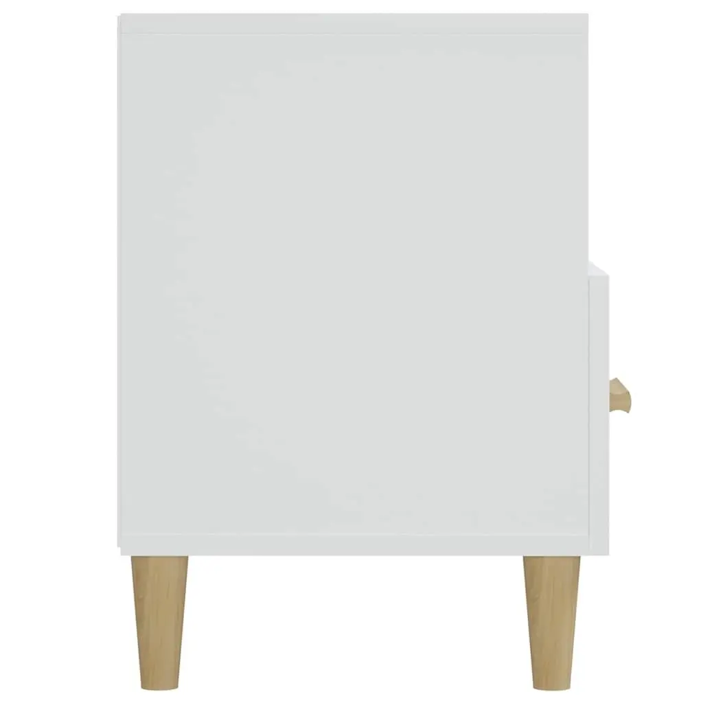 TV Cabinet Modern High Gloss White Engineered Wood 102 x 36 x 50 cm