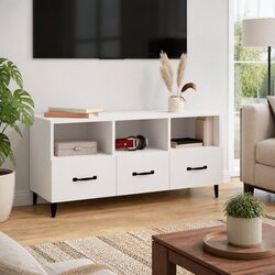 Your Friendly White TV Cabinet with Storage Solutions