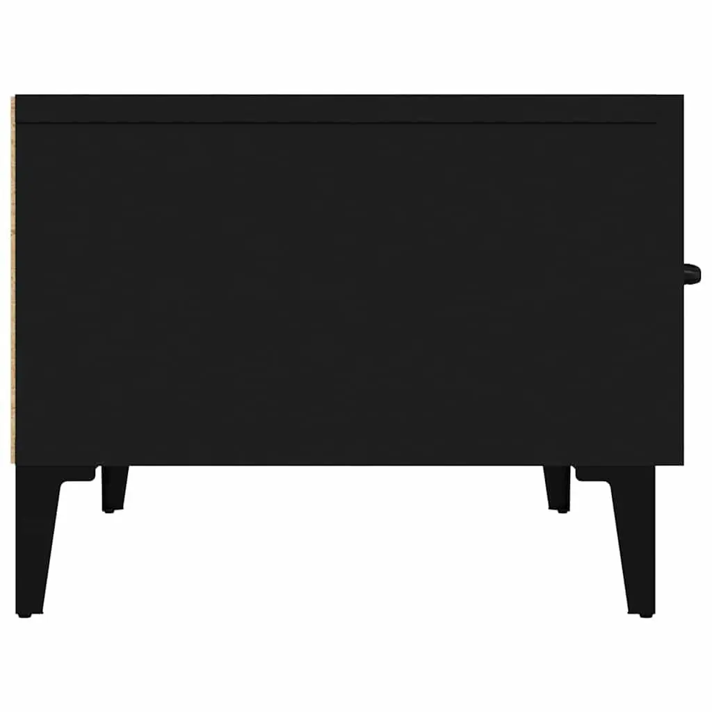 TV Cabinet Black Engineered Wood Living Room Storage Unit 150 x 34.5 x 30 cm