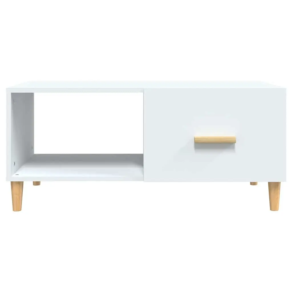 Coffee Table Engineered Wood White 89.5x50x40cm Living Room Side End Table