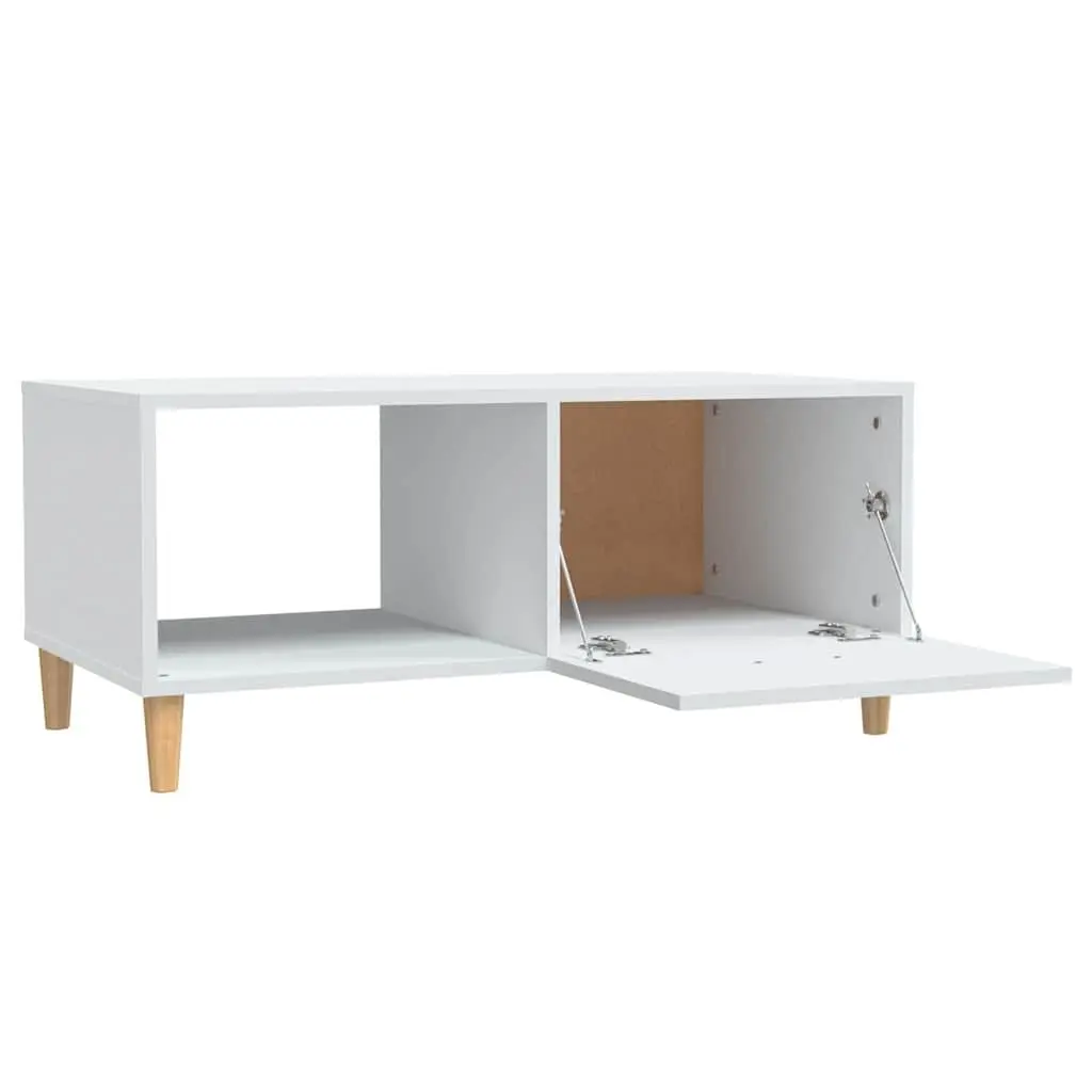 Coffee Table Engineered Wood White 89.5x50x40cm Living Room Side End Table