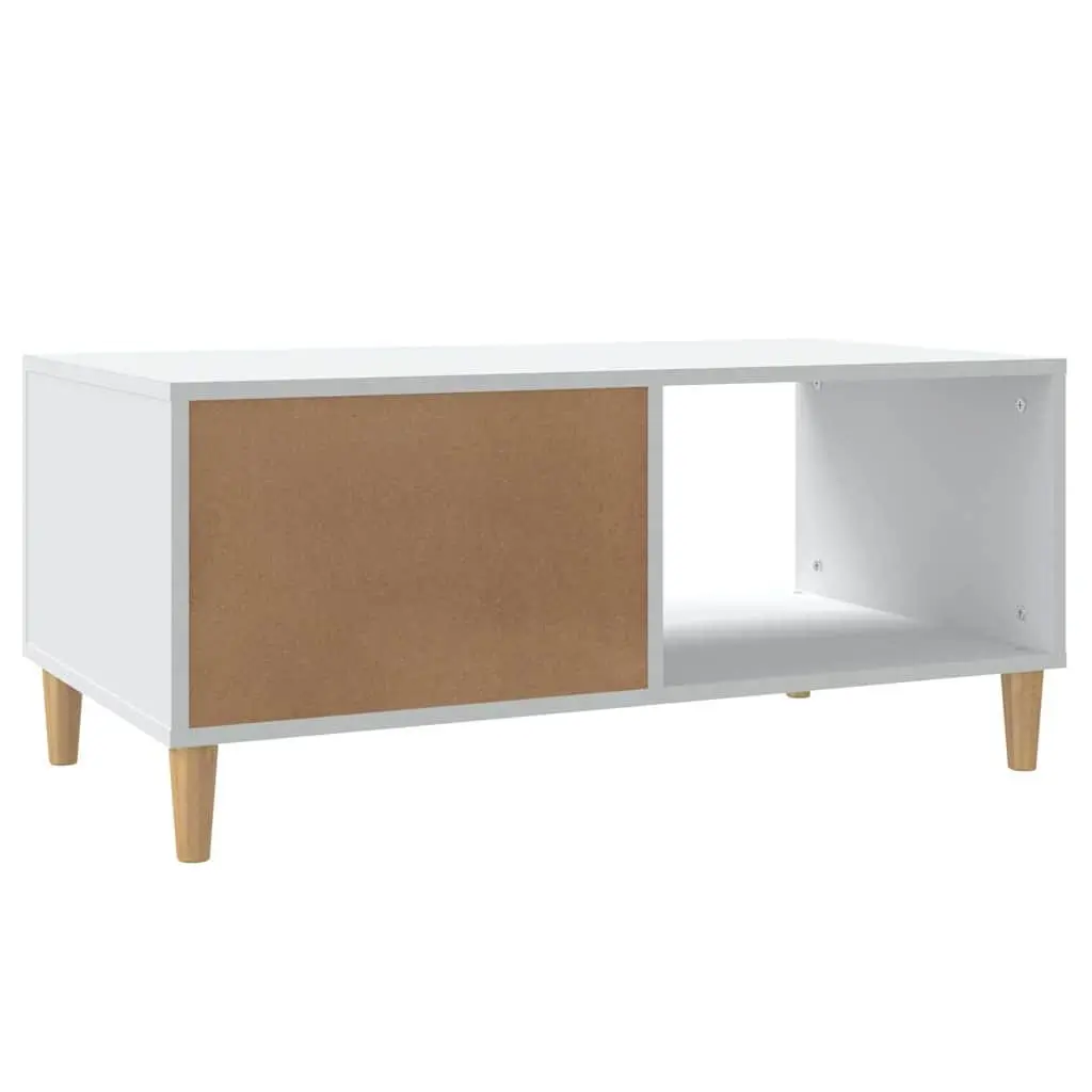 Coffee Table Engineered Wood White 89.5x50x40cm Living Room Side End Table