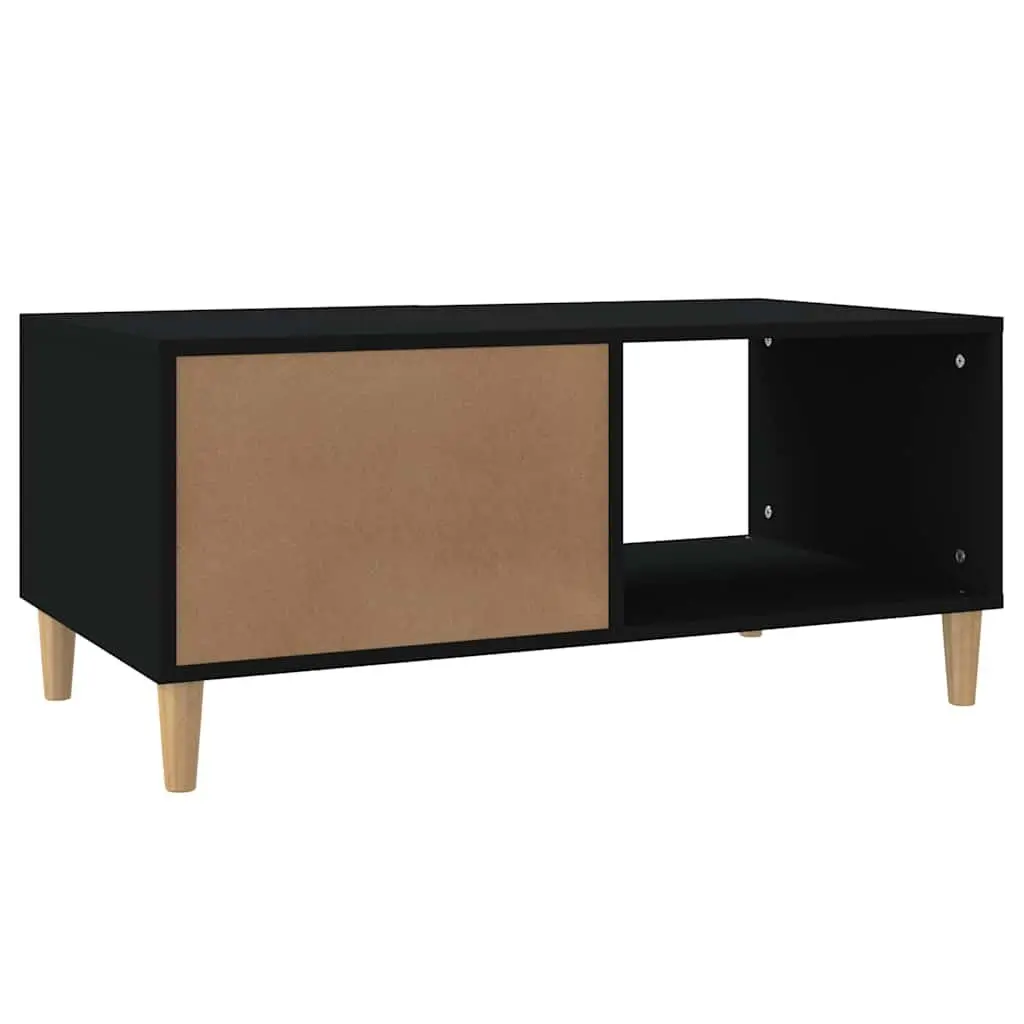 Coffee Table Black Modern Accent Furniture 89.5 x 50 x 40 cm