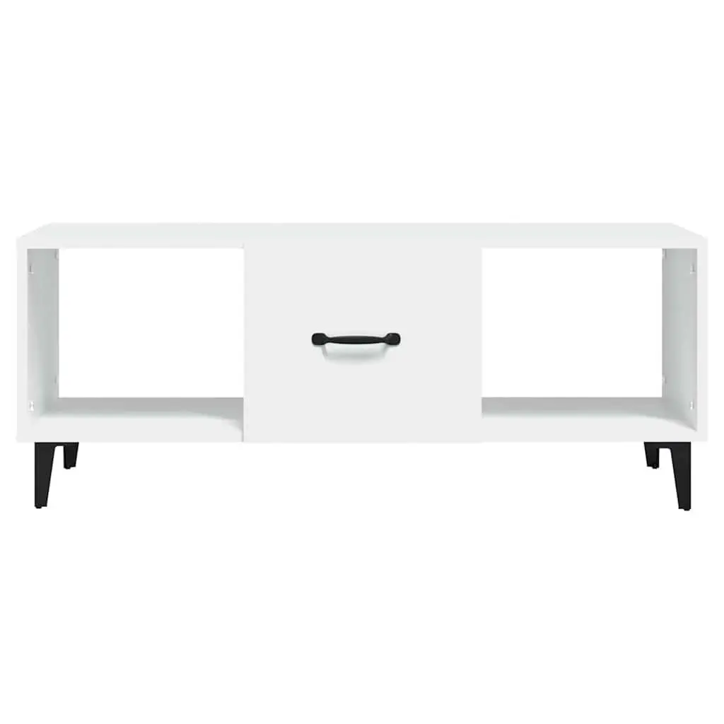 White Coffee Table with Storage