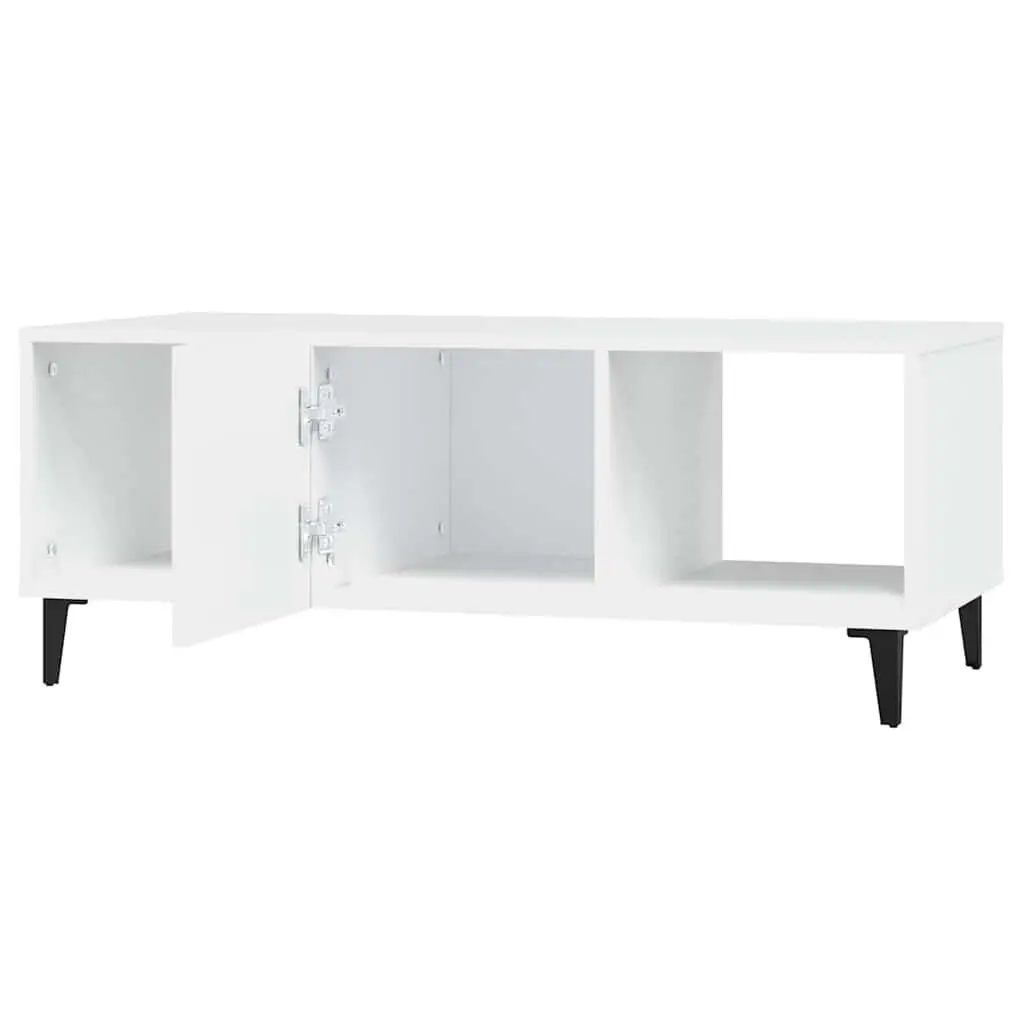 White Coffee Table with Storage