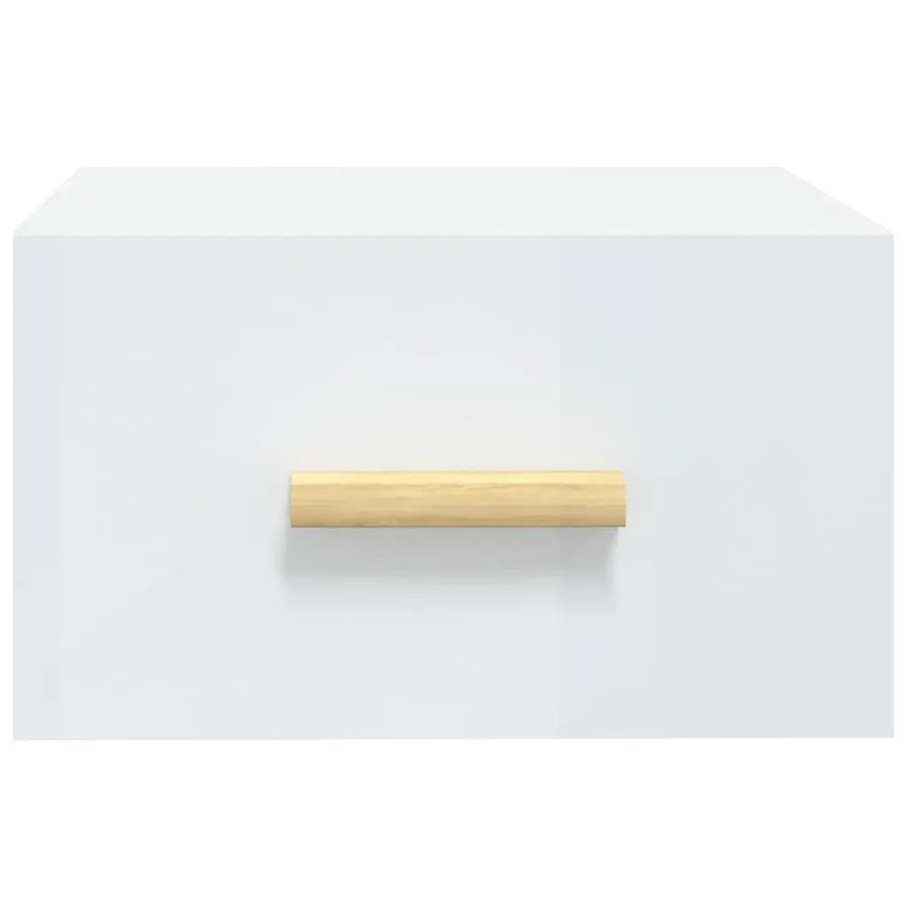 Wall-mounted Bedside Cabinets Floating Nightstands 2 Piece White