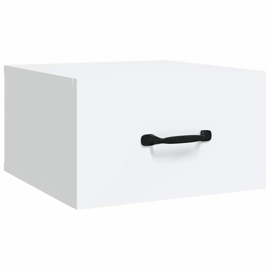 Wall-mounted Bedside Cabinets Set White Floating Night Stands 35 x 35 x 20 cm