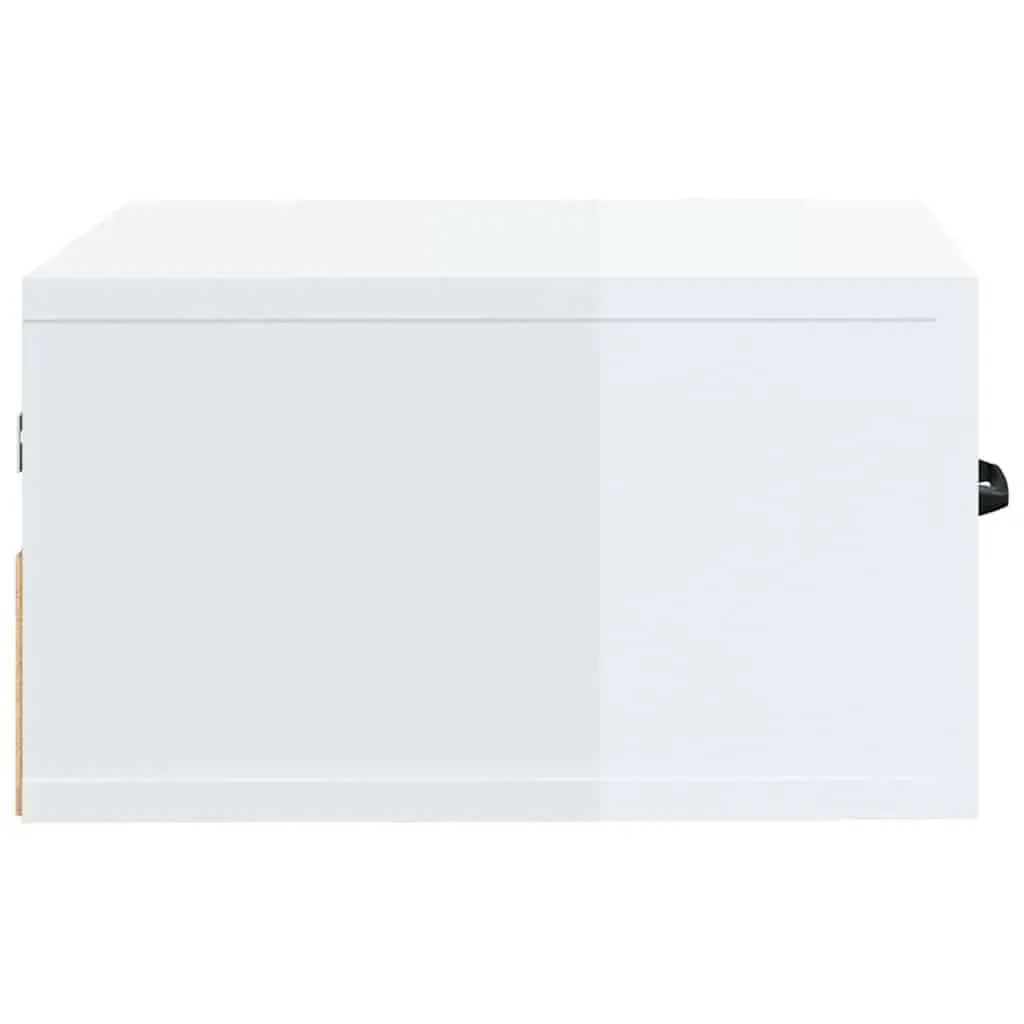 Wall-mounted Bedside Cabinets 2 pcs White Floating Night Stands Storage