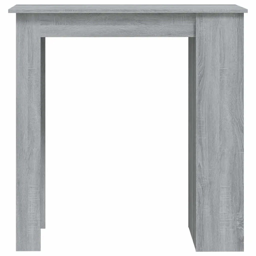 Bar Table with 3 Storage Racks Compact Kitchen Dining Furniture Grey Sonoma