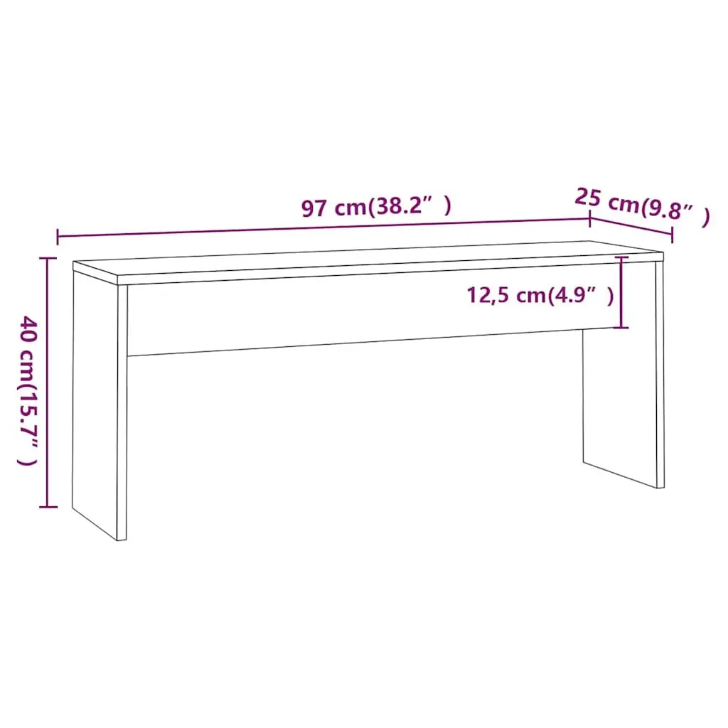 3 Piece Dining Set Brown Oak Engineered Wood Table Bench Kitchen Furniture