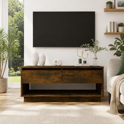 Organize Your Living Room with a Brown TV Cabinet