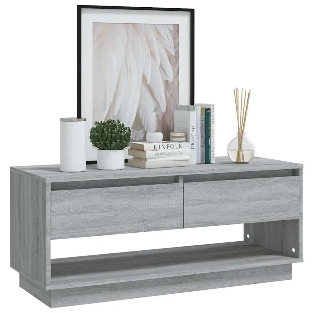 TV Cabinet Grey Sonoma Engineered Wood Lowboard 102 x 41 x 44 cm